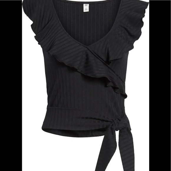 BP RUFFLE TIE HEM TOP - Picture 3 of 11